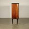 Veneered Stained Wood, Brass and Opal Glass Cupboard, Italy, 1950s 14