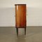 Veneered Stained Wood, Brass and Opal Glass Cupboard, Italy, 1950s 12