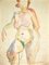 Silvio Loffredo, Nude of Woman, Watercolor, 1956 1