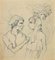 Inconnu, Acteurs de Scène, Dessin à la Plume et au Crayon, 1920s 1