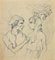Unknown, Stage Actors, Pen and Pencil Drawing, 1920s 1