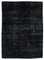 Black Overdyed Large Area Rug 1