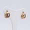Antique Gold & Silver Earrings, 1940s, Image 2