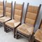 Mid-Century French Rush Dining Chairs in the Style of Charles Dudouyt, Set of 6 5