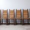 Französische Mid-Century Rush Esszimmerstühle im Stil von Charles Dudouyt, 6er Set 17