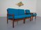 Teak Capella 2-Sitzer Sofa & Sessel von Illum Wikkelsø für Niels Eilersen, 1960er, 2er Set 2