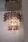 Großer Kronleuchter aus klarem & pinkem Muranoglas von Carlo Nason 2