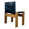 Monk Dining Chairs and Table in Black Leather and Beech by Tobia & Afra Scarpa for Molteni, 1973, Set of 7, Image 13