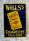Großes Vintage Werbeschild aus Emaille von Will's Gold Flake 1