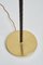 Mid-Century Black Leather & Brass Floor Lamp, Image 6