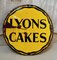 Vintage Emaille Werbeschild von Lyons Cakes 6