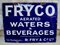 Vintage Emaille Schild von Fryco Aerated Water & Beverages 6