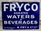 Insegna vintage smaltata di Fryco Aerated Water & Beverages, Immagine 1