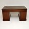 Antique Victorian Mahogany Leather Top Pedestal Desk, Image 3