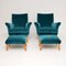 Armchairs & Ottomans, 1960s, Set of 4, Image 5