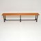 Large Vintage Walnut Bench, 1960s, Image 1