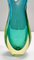 Turquoise and Chartreuse Sommerso Murano Glass Vase from Cenedese, 1950 11