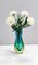 Turquoise and Chartreuse Sommerso Murano Glass Vase from Cenedese, 1950, Image 2