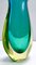 Turquoise and Chartreuse Sommerso Murano Glass Vase from Cenedese, 1950, Image 12