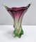 Italian Plum Purple and Green Sommerso Murano Glass Vase, 1950 6