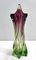 Italian Plum Purple and Green Sommerso Murano Glass Vase, 1950 5