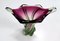 Italian Plum Purple and Green Sommerso Murano Glass Vase, 1950 7