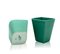 Small Italian Green Ceramic Vases by Gio Ponti for Ginori, 1930s, Set of 2 5