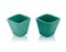 Small Italian Green Ceramic Vases by Gio Ponti for Ginori, 1930s, Set of 2, Image 3