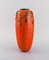 Jarrón inglés de cerámica naranja de Royal Pilkington, Imagen 2
