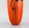 Englische Orange Keramik Vase von Royal Pilkington 5