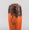 Englische Orange Keramik Vase von Royal Pilkington 4