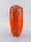 Englische Orange Keramik Vase von Royal Pilkington 6