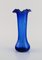 20th Century Blue Art Glass Vases, Set of 2 2