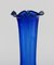 Blaue Vasen aus Kunstglas, 20. Jh., 2er Set 4