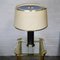Mid-Century Black & Gold Table Lamp, 1950s, Image 4
