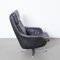 Black Leather Craquelé Armchair 5