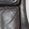 Black Leather Craquelé Armchair 11