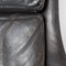 Black Leather Craquelé Armchair, Image 11