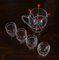 Glasses, Pitcher & Ladles Decorated with Red and White Stars, Italy, 1950s, Set of 9 7