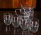 Glasses, Pitcher & Ladles Decorated with Red and White Stars, Italy, 1950s, Set of 9 1