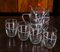 Glasses, Pitcher & Ladles Decorated with Red and White Stars, Italy, 1950s, Set of 9, Image 1