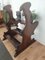 Large Antique Italian Carved Walnut 3-Step Library Ladder 5