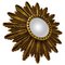 Mid-Century Golden Sunburst Mirror, 1960s, Image 1