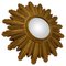 Mid-Century Golden Sunburst Mirror, 1960s, Image 1