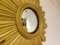 Mid-Century Golden Sunburst Mirror, 1960s 6