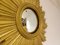 Mid-Century Golden Sunburst Mirror, 1960s, Image 6