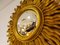 Mid-Century Golden Sunburst Mirror 4