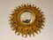 Mid-Century Golden Sunburst Mirror, Image 2