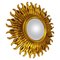 Mid-Century Golden Sunburst Mirror 1