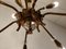 Lámpara de araña Mid-Century de cobre, años 50, Imagen 4